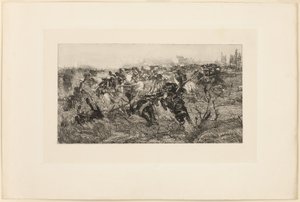 Der Kavallerieangriff von Giovanni Fattori