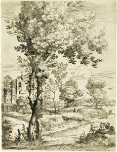 Landschaft mit einem Haus