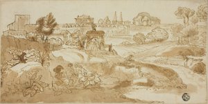 Ansicht von Rom, mit Via Appia