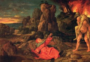 Die Versuchung des Hl. Antonius, um 1530 von Giovanni Girolamo Savoldo