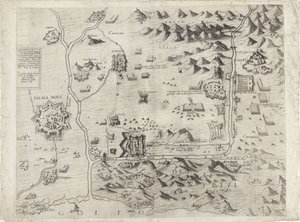 Grundriss der Belagerung von Palmanova von Giovanni Justo