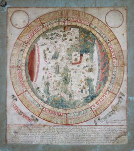 Weltkarte, Illumination von Giovanni Leardo, Biblioteca Civica Bertoliana, Vicenza