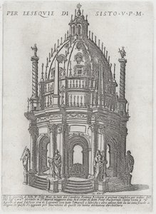 Katafalk für Papst Sixtus V., 1591 von Giovanni Maggi