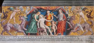 Das astrologische Zeichen der Jungfrau, Kammer des Zodiaks (Detail)
