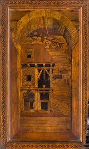Lignaean-Kanonischer Chor, eingelegt von Giovanni Maria Platina 1484, oberer Stand von Giovanni Maria Platina