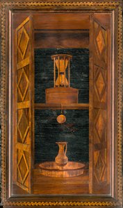 Kanonischer Chor aus Holz, Intarsien von Giovanni Maria Platina 1484, Oberer Stall von Giovanni Maria Platina