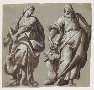 Die Evangelisten Johannes und Lukas