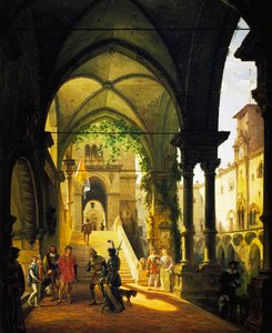 Ludwig XI. im Schloss Barolo von Giovanni Migliara von Giovanni Migliara