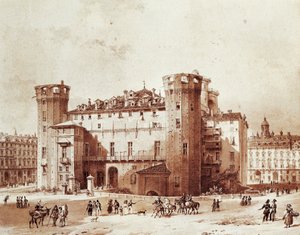 Vor dem Palazzo Madama in Turin, von Giovanni Migliara (1785-1837) von Giovanni Migliara