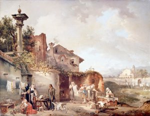 Die Waschküche des Nonnenklosters von Giovanni Migliara