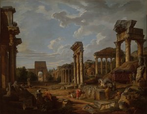 Ein Capriccio des römischen Forums von Giovanni Paolo Panini