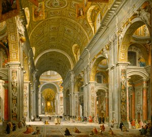 Innenraum von St. Peter, Rom von Giovanni Paolo Panini