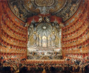 Musikalisches Fest gegeben vom Kardinal de La Rochefoucauld im Teatro Argentina in Rom im Jahr 1747