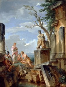 Ruinen mit einer Sibylle und anderen Figuren von Giovanni Paolo Panini