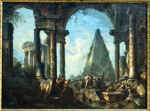 Alexander der Große vor dem Grab von Achilles
