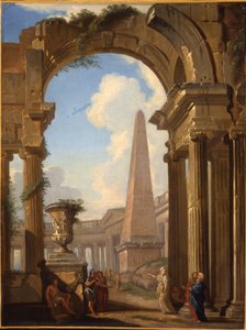 Capricci von römischen Ruinen mit Figuren von Giovanni Paolo Pannini