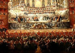 Konzert gegeben von Kardinal de La Rochefoucauld (1700-99) im Argentina-Theater in Rom, zur Feier der Hochzeit von Louis dem Dauphin (1729-65), Sohn von Louis XV, mit Marie-Josephe (1731-67) von Sachsen