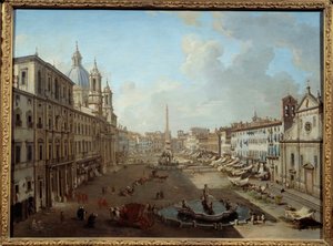 Piazza Navona in Rom von Giovanni Paolo Pannini