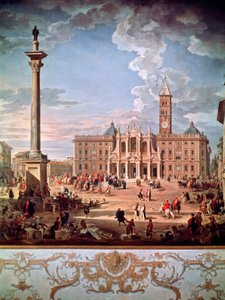 Piazza und Kirche Santa Maria Maggiore von Giovanni Paolo Pannini