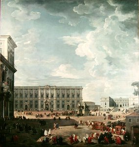 Blick auf die Piazza del Quirinale, Rom