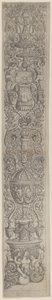 Ornamenttafel: Nereide von zwei Kindern geritten von Giovanni Pietro Birago and Zoan Andrea