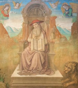Heiliger Hieronymus auf dem Thron