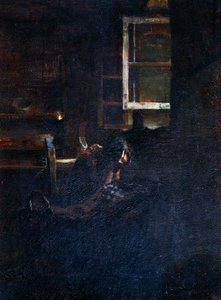 Leere Wiege von Giovanni Segantini