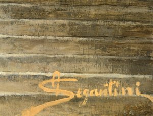Signatur des Malers (Detail) von Giovanni Segantini