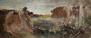 Das Gebet der Engel, Öl auf Leinwand, 54x128,5 cm