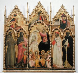 Krönung der Jungfrau mit Heiligen, ca. 1420