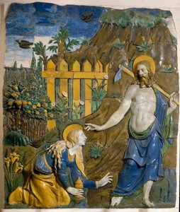 Noli Me Tangere. Keramikrelief von Giovanni della Robbia von Giovanni della Robbia
