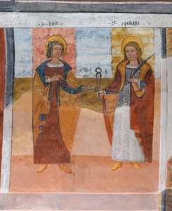 Heilige Lucia und Heilige Apollonia von Giovanni di Cherasco Botoneri
