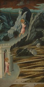 Johannes der Täufer betritt die Wildnis von Giovanni di Paolo