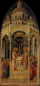 Die Verkündigung an Zacharias, verso Der Engel der Verkündigung, ca. 1455-60 von Giovanni di Paolo