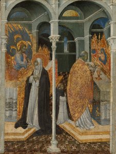 Die wunderbare Kommunion der Heiligen Katharina von Siena von Giovanni di Paolo