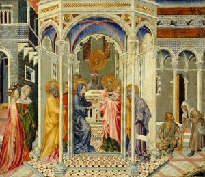 Die Darstellung Christi im Tempel, ca. 1435 von Giovanni di Paolo