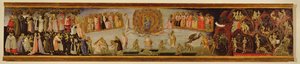 Das Jüngste Gericht, Predella-Panel, das Himmel und Hölle darstellt von Giovanni di Paolo di Grazia