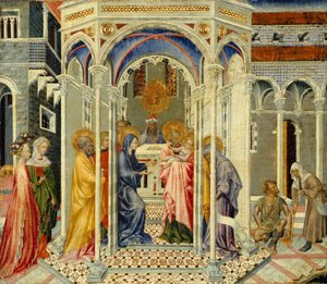 Die Darstellung Christi im Tempel, ca. 1435 von Giovanni di Paolo di Grazia