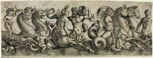 Fries mit Tritonen und Nymphen von Girolamo Mocetto