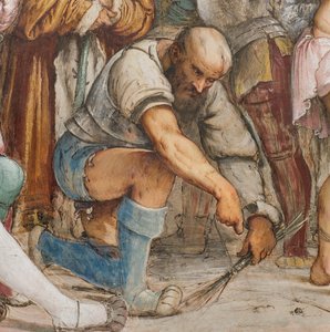 Zentrales Kirchenschiff, fünfter südlicher Spann, Geißelung Christi, Jerome Romanino