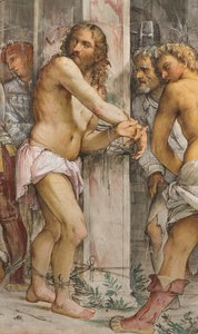 Zentrales Kirchenschiff, fünfter südlicher Spann, Geißelung Christi, Jerome Romanino