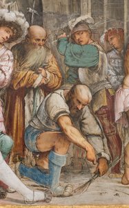 Zentrales Kirchenschiff, fünfter südlicher Spann, Geißelung Christi, Jerome Romanino