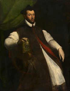 Porträt eines Prälaten, Mitte 1500er Jahre von Girolamo da Carpi