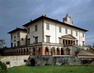 Fassade der Villa Medicea von Poggio a Caiano
