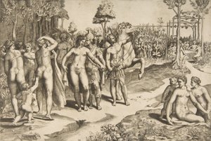 Alexander und Roxana von Giulio Bonasone
