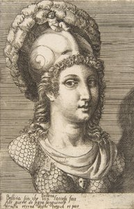 Büste der Bellona, ca. 1531-76 von Giulio Bonasone