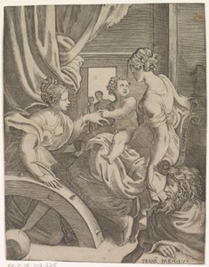 Mystische Hochzeit der heiligen Katharina von Giulio Bonasone