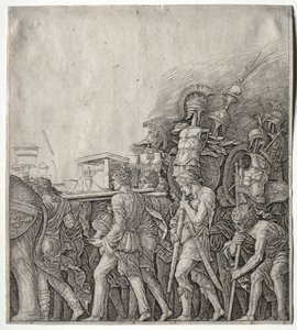 Die Triumphe Caesars: Die Kürassierträger, ca. 1498 von Giulio Campagnola