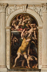 Nordquerhaus, Altar des Erzengels Michael, Erzengel Michael tötet das Böse, Giulio Campi 1566