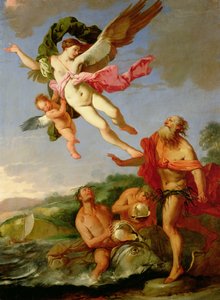 Neptun verfolgt Coronis von Giulio Carpioni